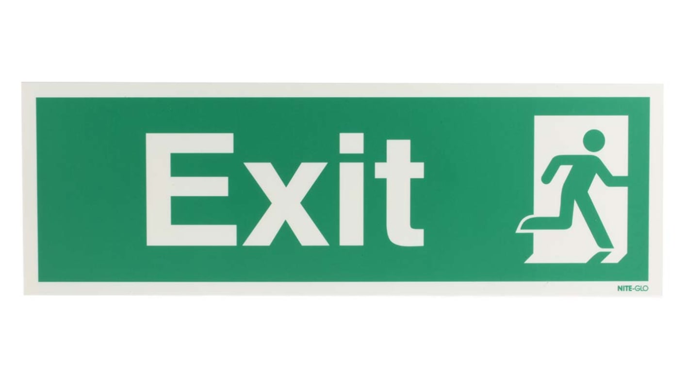 Plastic Fire Extinguisher, Exit, English, Exit Sign