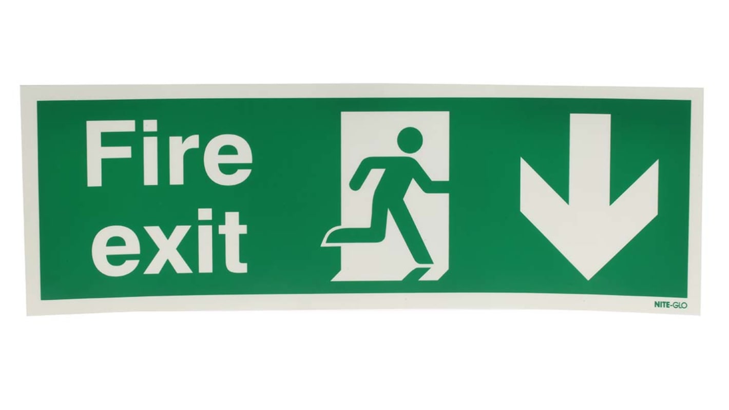 Vinyl FIRE EXIT, Fire Exit, English, Exit Sign