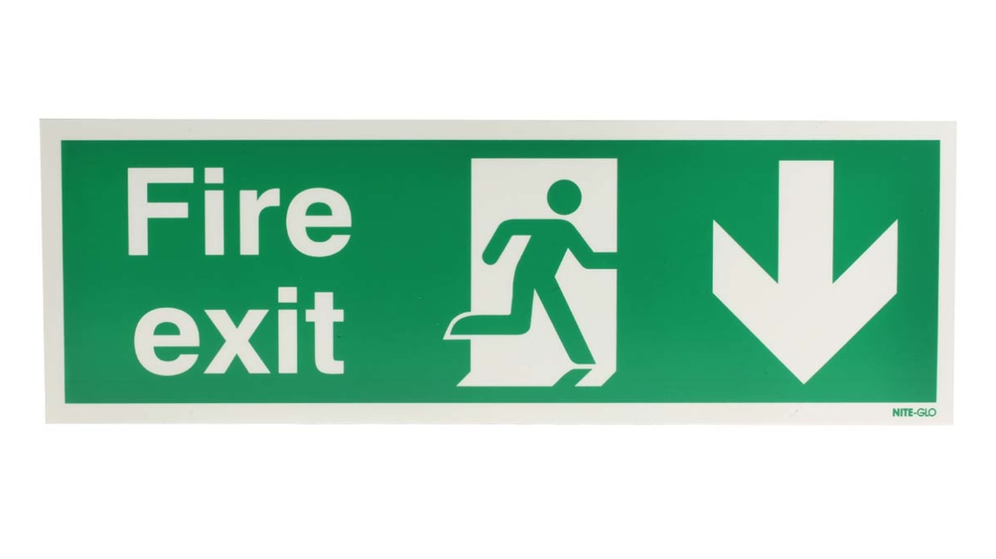 Plastic FIRE EXIT, Fire Exit, English, Exit Sign