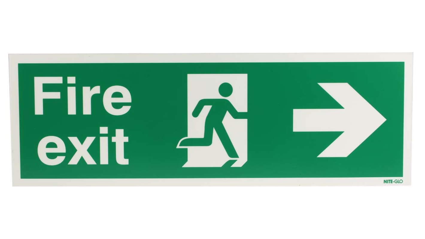 Plastic FIRE EXIT, Fire Exit, English, Exit Sign