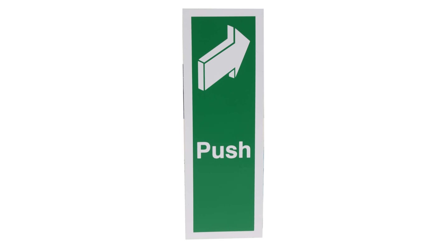 Vinyl Access, PUSH, English, Exit Sign