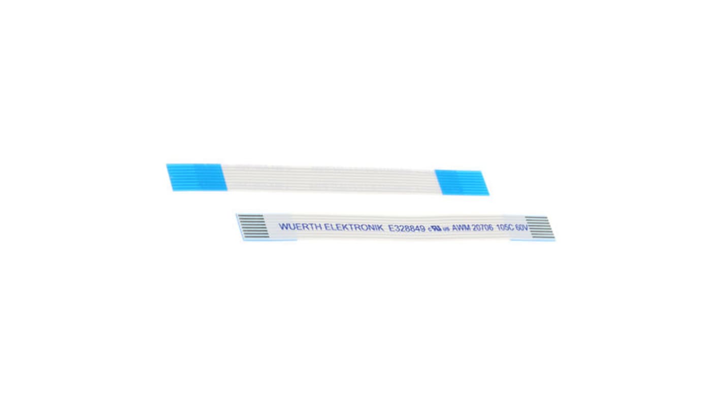 Wurth Elektronik 6876 Series FFC Ribbon Cable, 8-Way, 0.5mm Pitch, 50mm Length