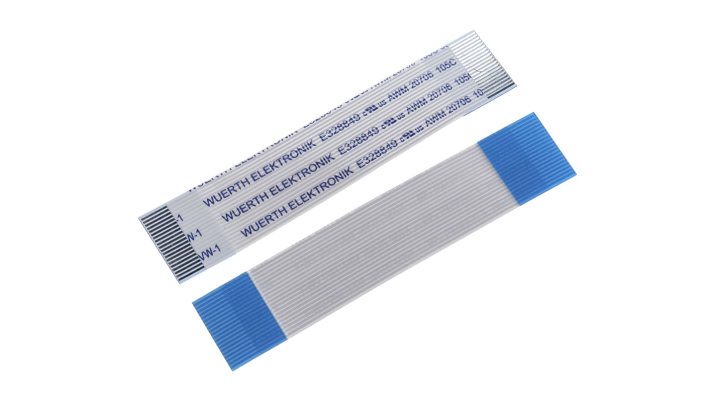 Wurth Elektronik 6876 Series FFC Ribbon Cable, 20-Way, 0.5mm Pitch, 50mm Length