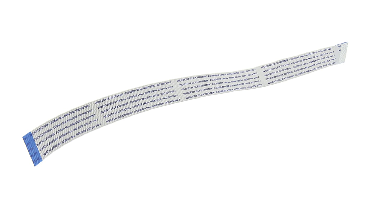 Wurth Elektronik 6877 Series FFC Ribbon Cable, 30-Way, 0.5mm Pitch, 200mm Length