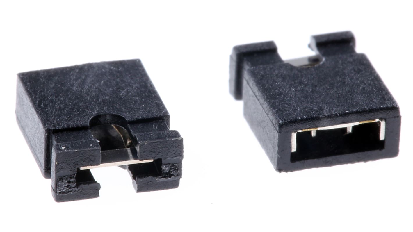 Jumper hembra Wurth Elektronik de 2 vías, paso 2.54mm, de color Negro