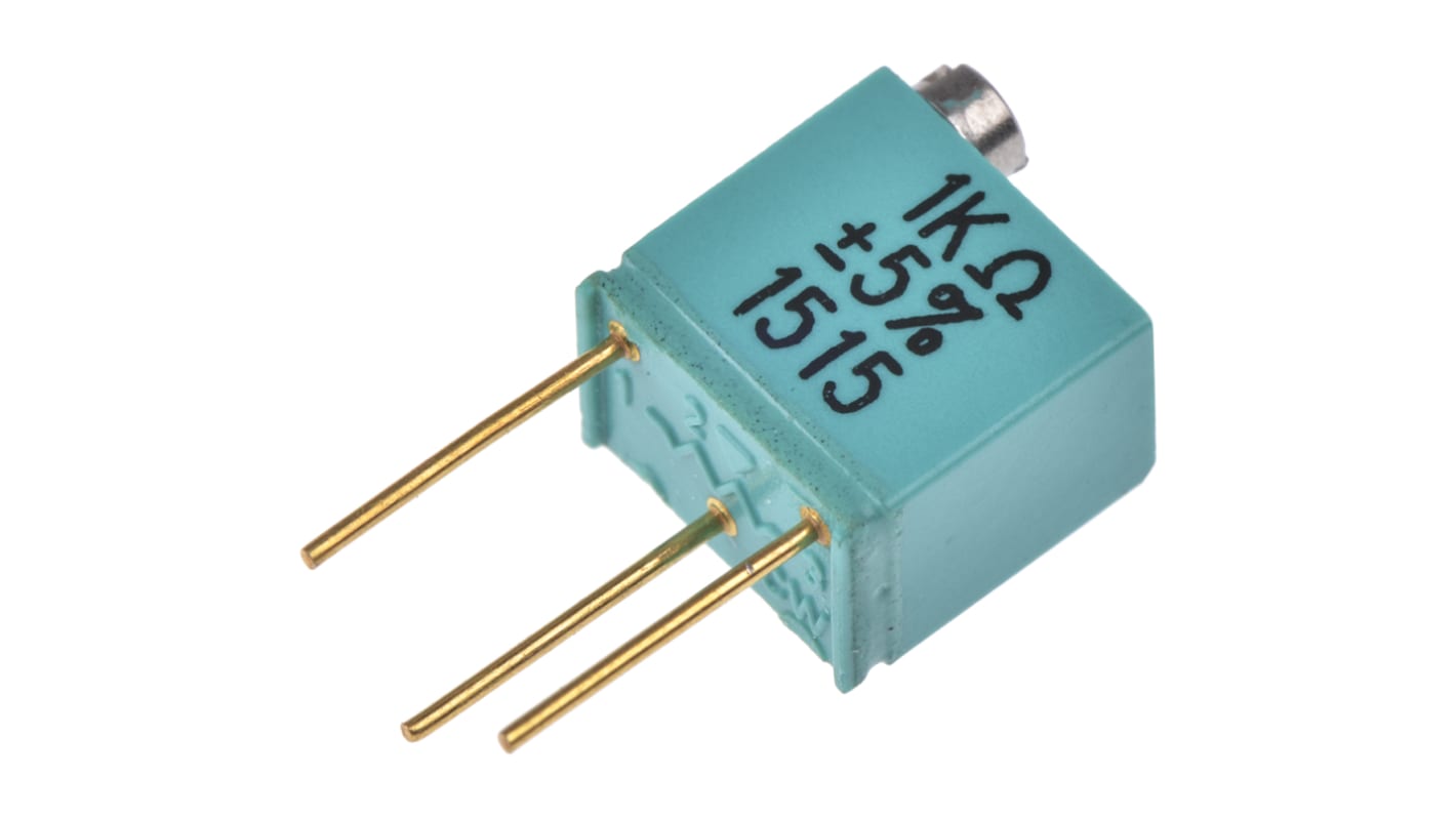1kΩ, Through Hole Trimmer Potentiometer 0.25W Top Adjust Vishay Foil Resistors, 1240