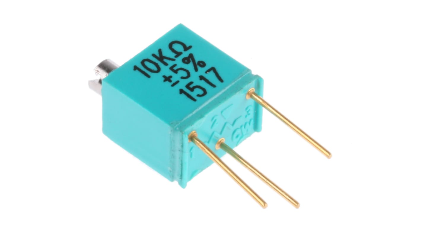 10kΩ, Through Hole Trimmer Potentiometer 0.25W Top Adjust Vishay Foil Resistors, 1240