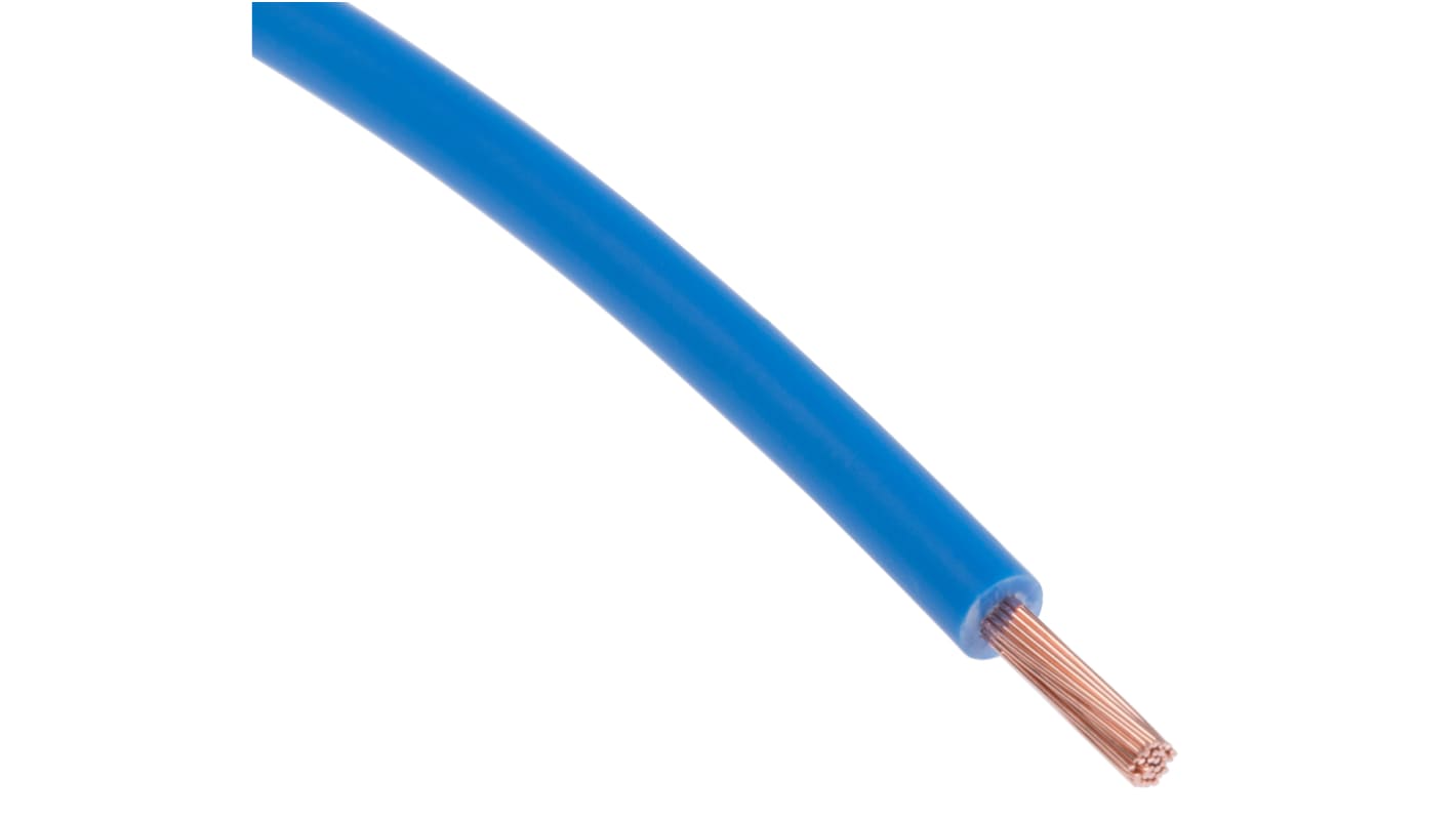 RS PRO Blue 1.5mm² Hook Up Wire, 15 AWG, 30/0.25 mm, 100m, Zero Halogen Insulation