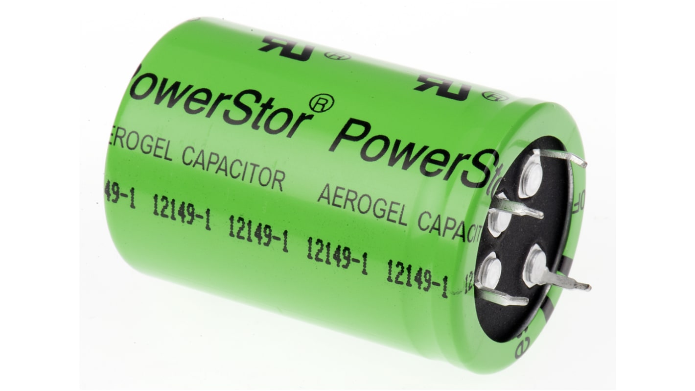 Eaton 300F Supercapacitor ±10% Tolerance 2.5V dc, Through Hole