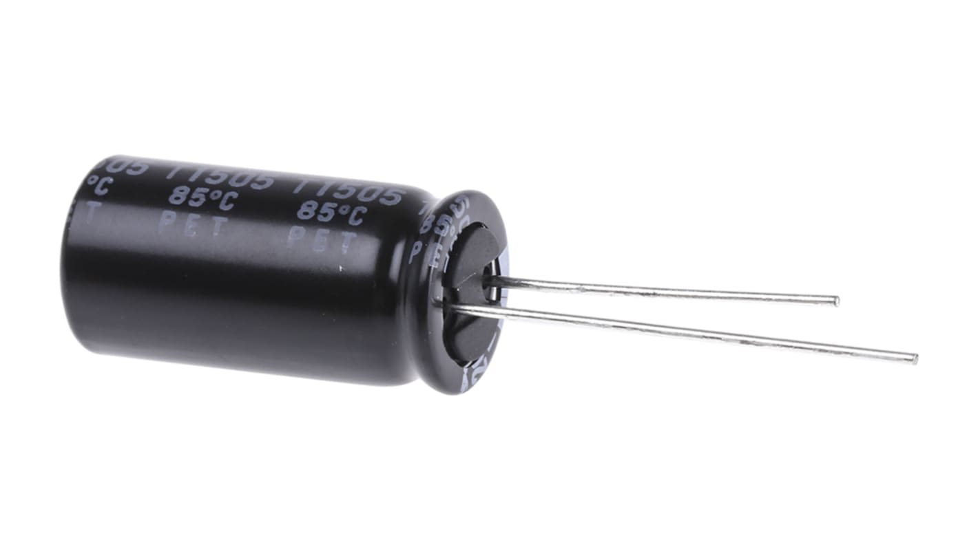 Rubycon 2200μF Aluminium Electrolytic Capacitor 16V dc, Radial, Through Hole - 16PK2200MEFC10X20