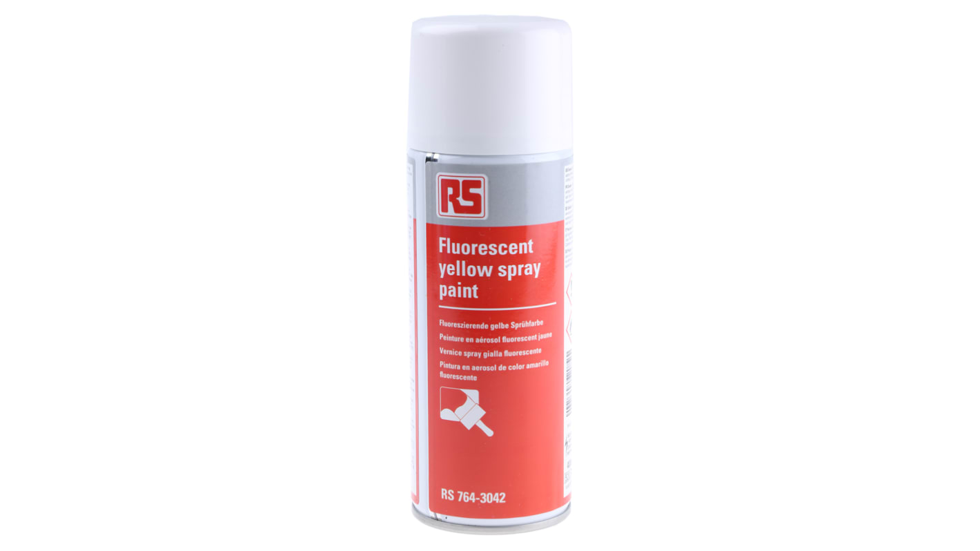 RS PRO 400ml Yellow Fluorescent Spray Paint