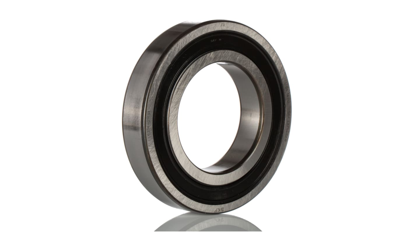 SKF 6214-2RS1 Single Row Deep Groove Ball Bearing- Both Sides Sealed 70mm I.D, 125mm O.D