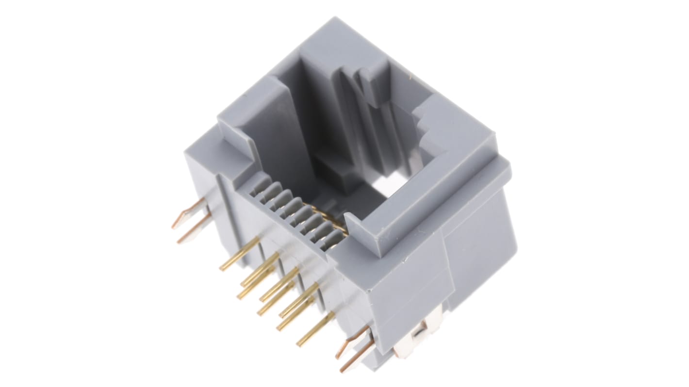 Hirose TM Series Female RJ45 Connector, Through Hole, Cat3, UTP Shield