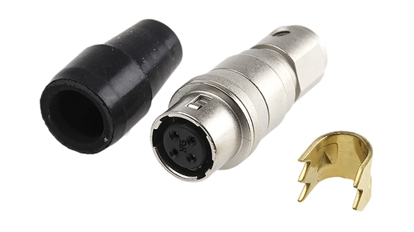 Hirose Circular Connector, 4 Contacts, Cable Mount, Miniature Connector, Socket, Female, HR10 Series