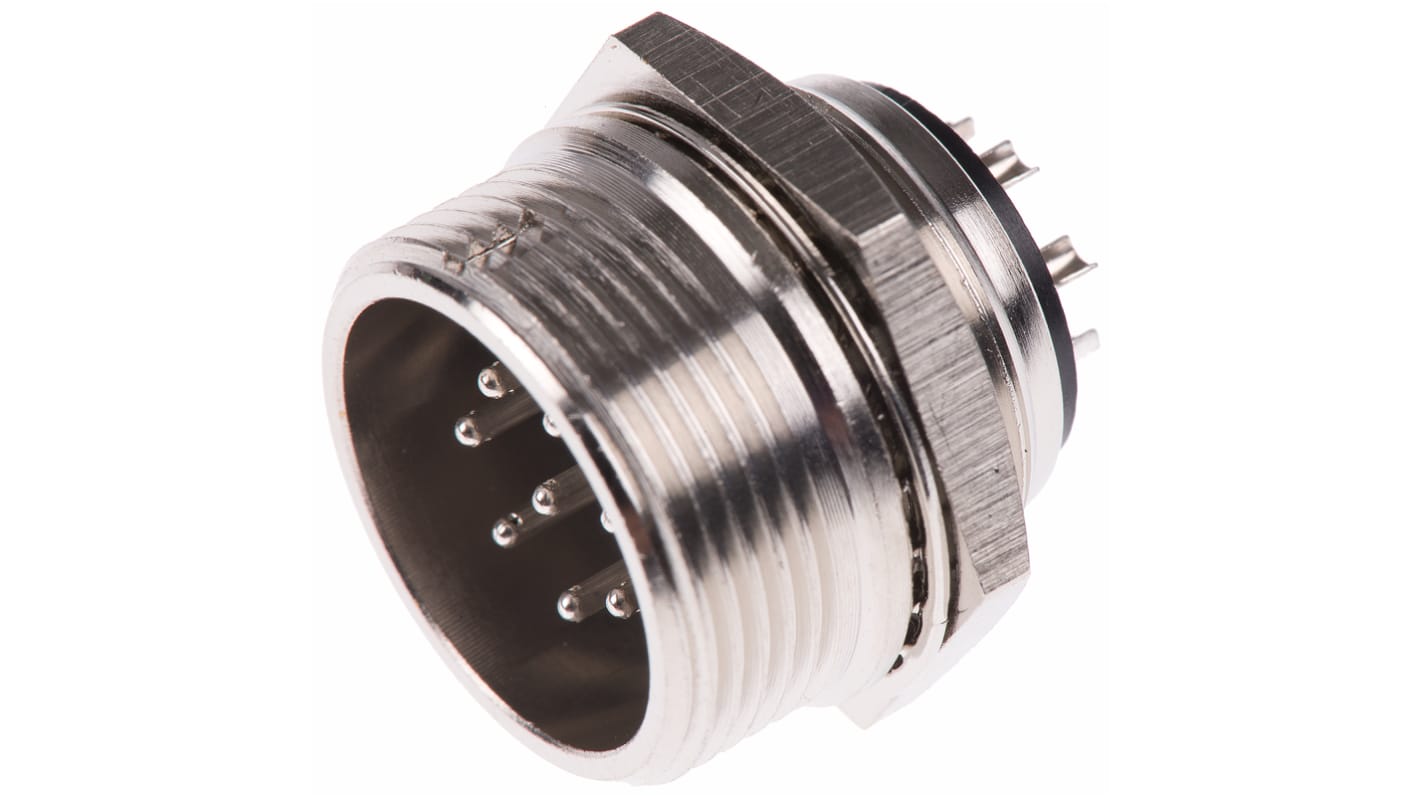 Hirose Connector, 8 Contacts, Panel Mount, Miniature Connector, Socket, Male, RM Series