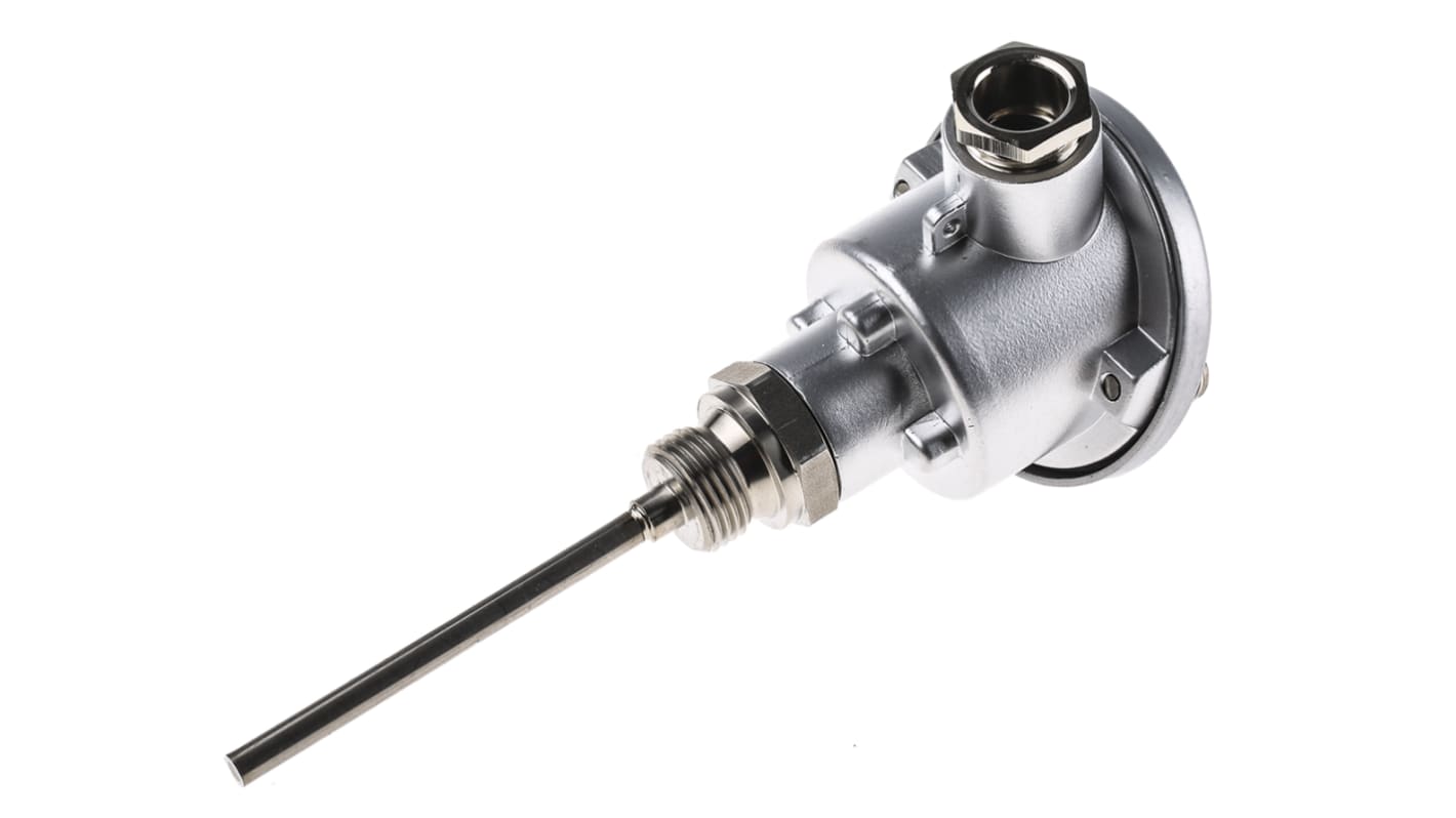 Jumo PT100 Temperature Sensor, 6mm Dia, 100mm Long, +400°C Max