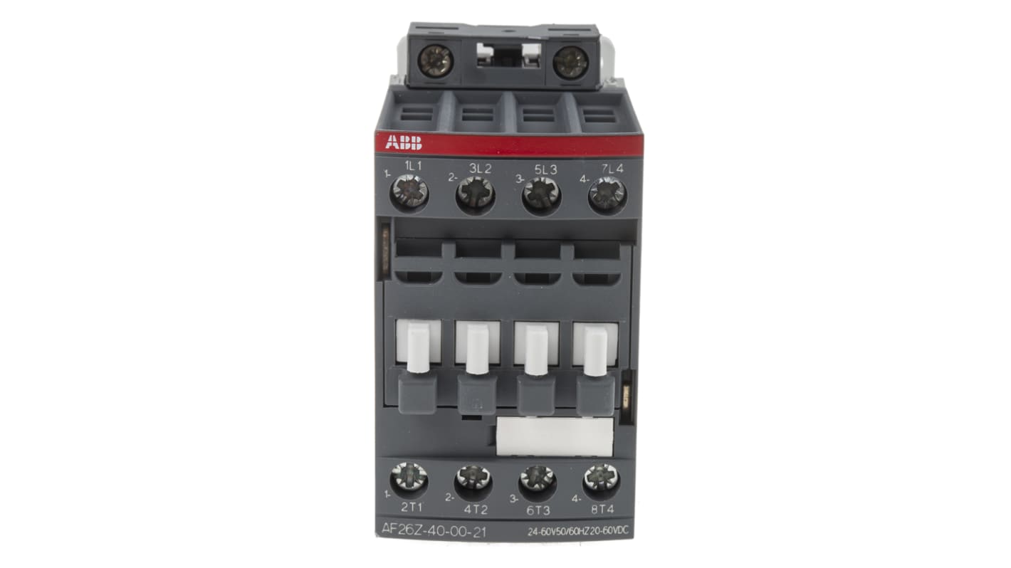 ABB AF26Z-40-00-21 AF Contactor, 24 V ac/dc Coil, 4-Pole, 45 A, 11 kW, 4NO, 690 V ac
