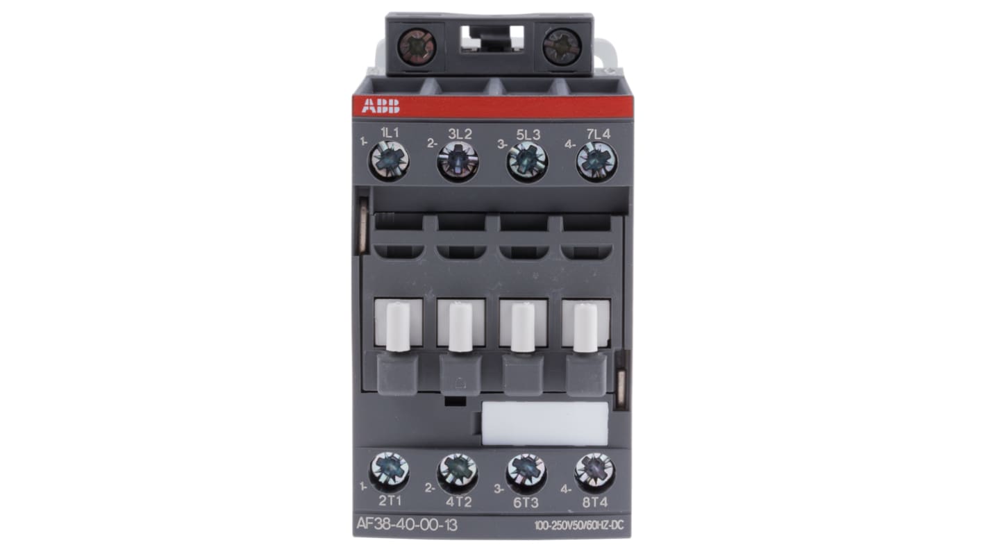 ABB AF38-40-00-13 AF Contactor, 230 V ac Coil, 4-Pole, 55 A, 18.5 kW, 4NO, 690 V ac