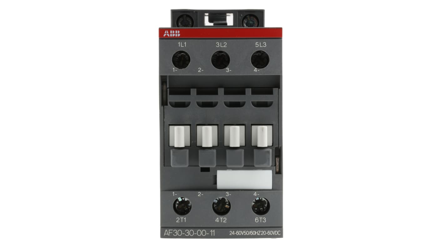 ABB 接触器, 15 kW, 线圈24 V 交流/直流, 触点50 A, 690 V 交流, 3P, 3 常开, AF系列