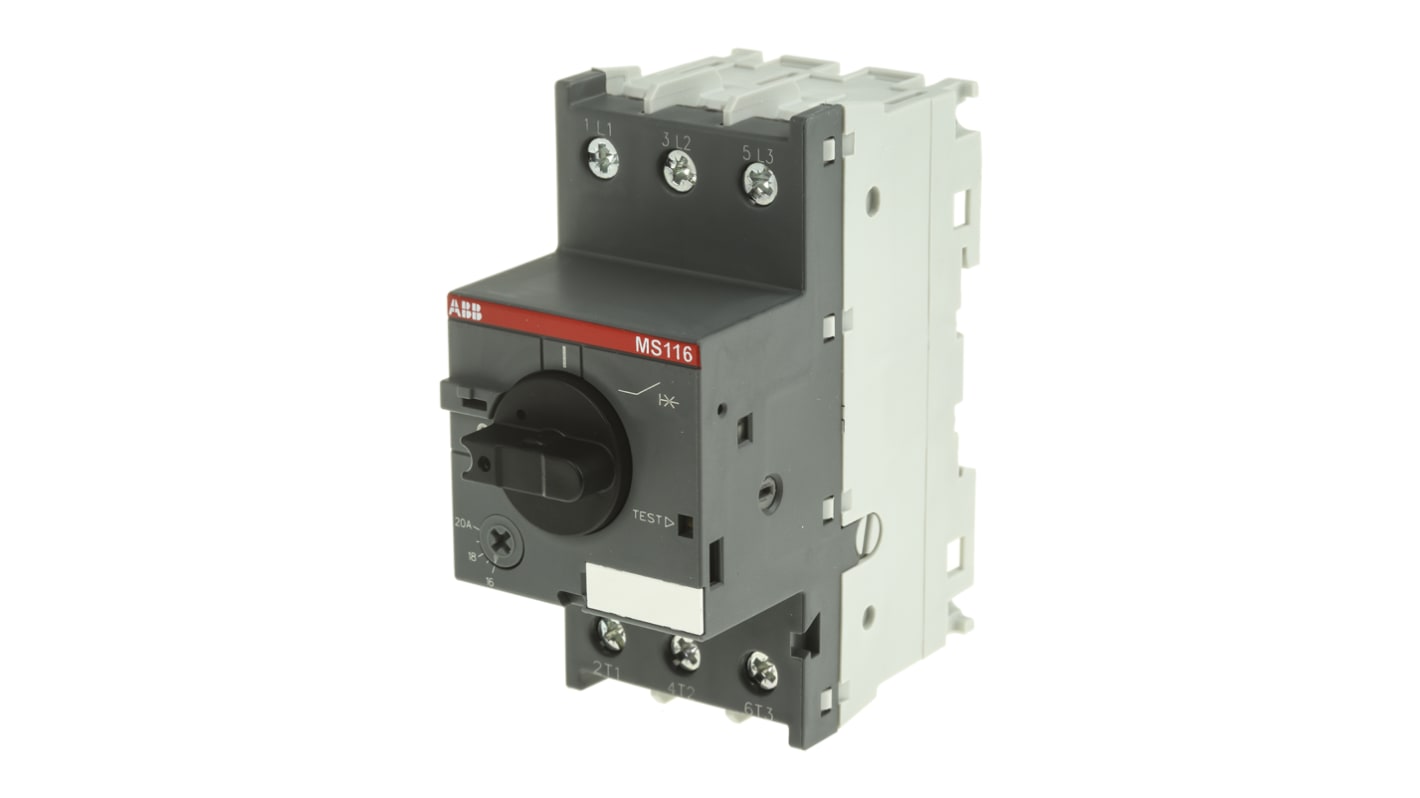 ABB 16 → 20 A MS Range Motor Protection Circuit Breaker, 690 V ac