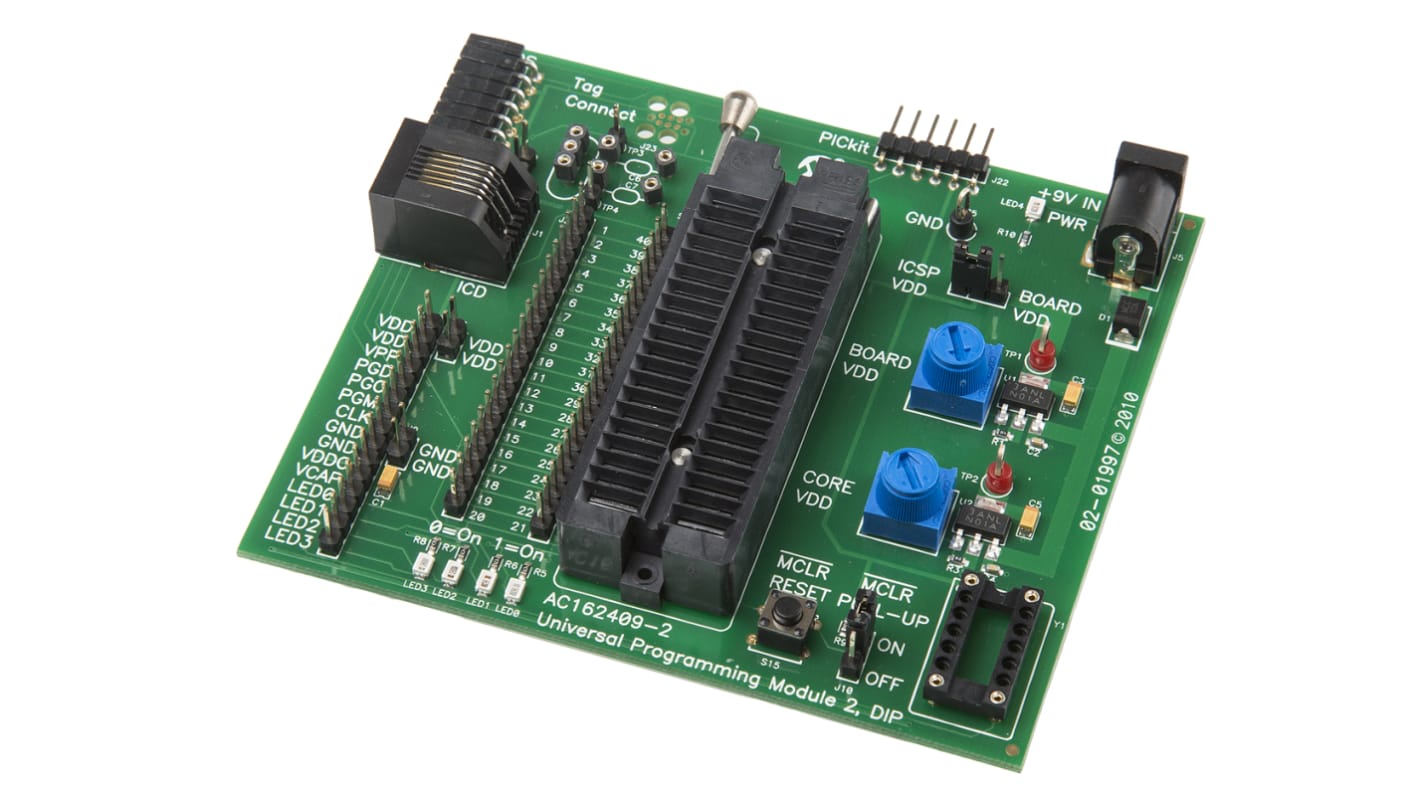 Microchip 通用编程模块 2, 用于MPLAB REAL ICE、MPLAB ICD 和 PICkit 3 电路内调试器
