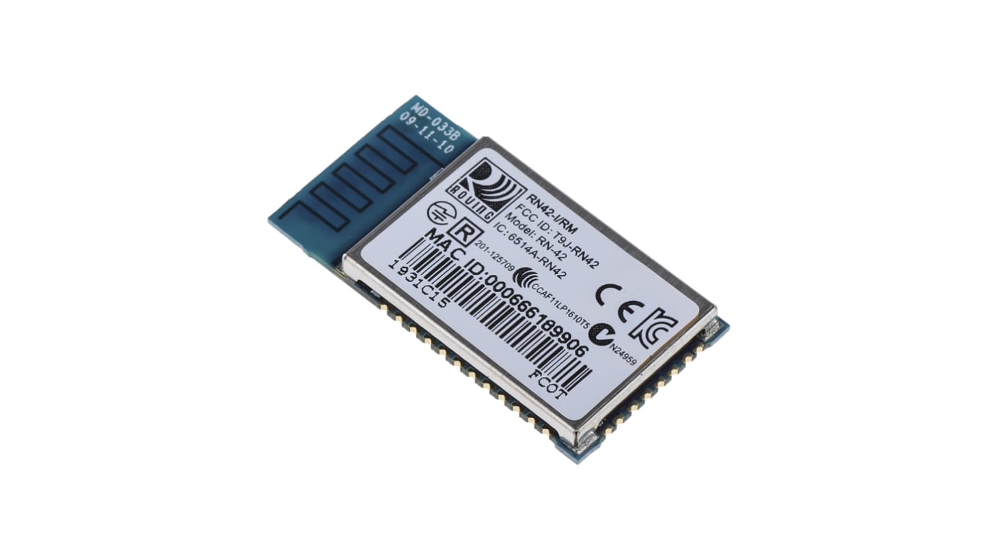 Moduł Bluetooth 2.1, 1.1, 1.2, 2 13.4 x 25.8 x 2mm RN42-I/RM -80dBm 4dBm