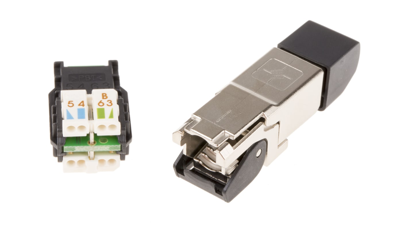 Telegartner MFP8 Series Male RJ45 Connector, Cable Mount, Cat6a, STP Shield