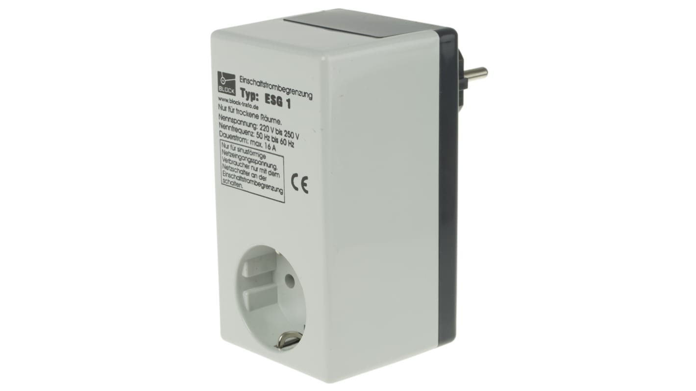 Kondicionér napájení, výstup: 1, vstupní: 220V ac, Samostatný, výstupní proud: 16A, 60Hz, 90 x 65 x 130mm