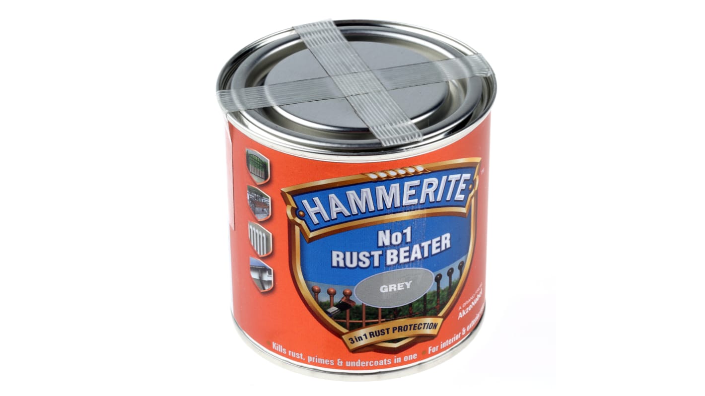 Hammerite No1 Rust Beater Metal Paint in Smooth Grey 250ml