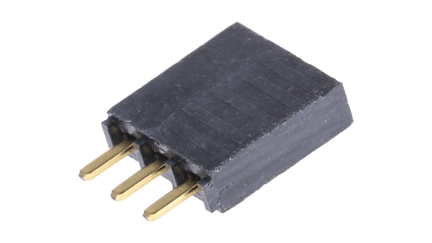 Gniazdo PCB 3 -pinowe raster: 2.54mm typu płytka – płytka Proste Przewlekany