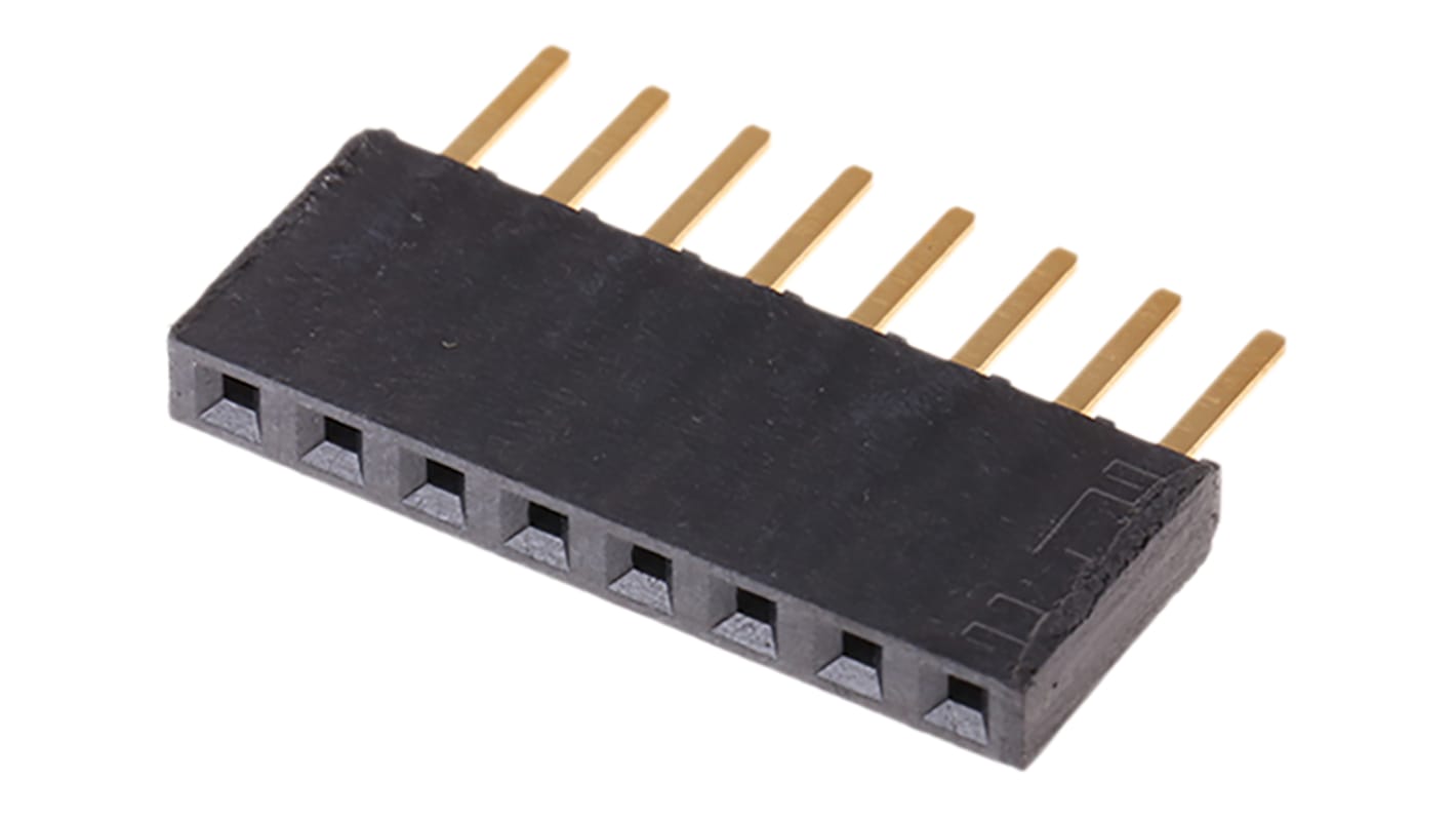 Gniazdo PCB 8 -pinowe raster: 2.54mm typu płytka – płytka Proste Przewlekany