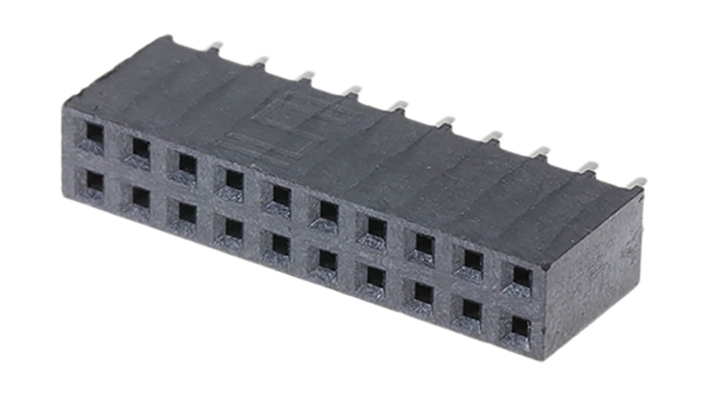 Gniazdo PCB 20 -pinowe 2 -rzędowe raster: 2.54mm typu płytka – płytka Proste Przewlekany