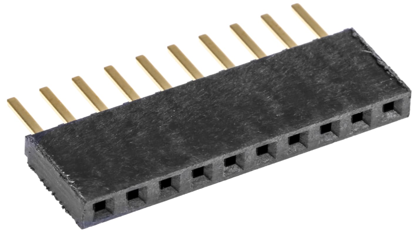 Gniazdo PCB 10 -pinowe raster: 2.54mm typu płytka – płytka Proste Przewlekany