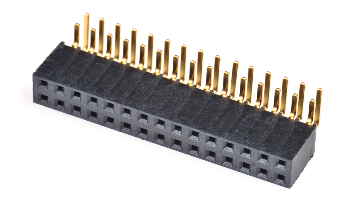 Gniazdo PCB 30 -pinowe 2 -rzędowe raster: 2.54mm typu płytka – płytka Kąt Proste Przewlekany