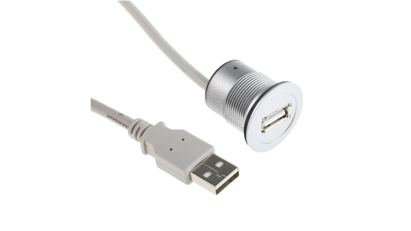 HARTING USB 2.0, Male USB A to Female USB A, 500mm