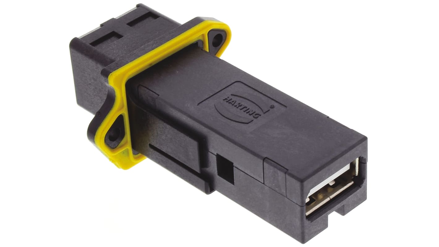 Harting har-Port USB-Steckverbinder 2.0 A Buchse / 1.5A, Tafelmontage
