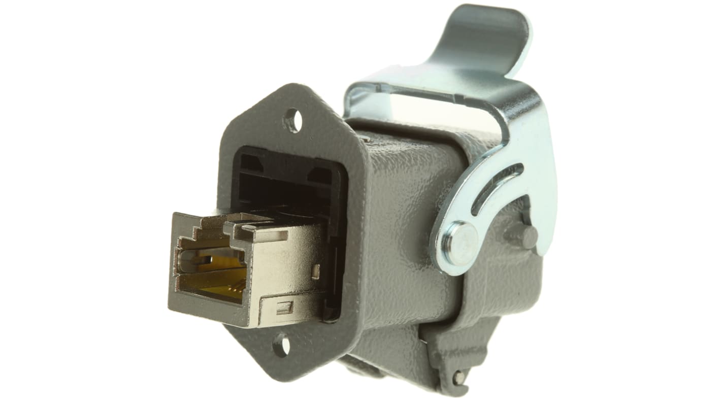 HARTING Han 3A RJ45 Series Female RJ45 Connector, Panel Mount, Cat6