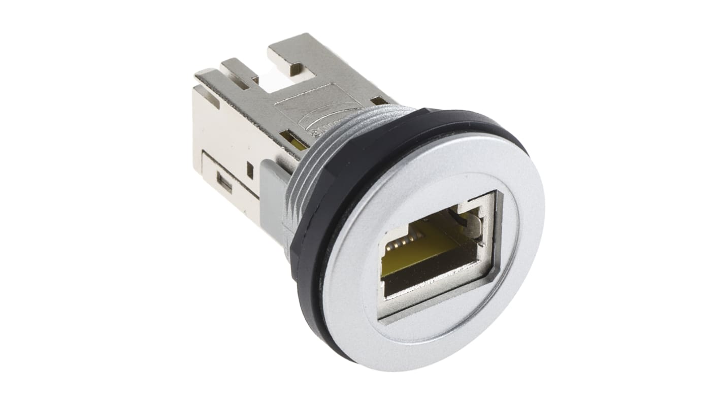 Harting har-port Series Single-Port RJ45 Socket/RJ45 Socket Coupler, Cat6, Shielded