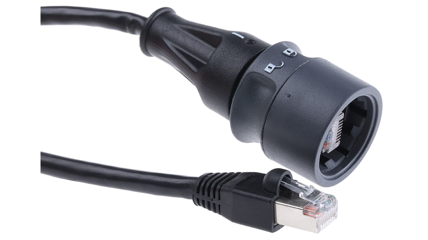 Bulgin Buccaneer Series Male RJ45 Connector, Cable Mount, Cat5e, S-FTP Shield Straight 8P8C -Way