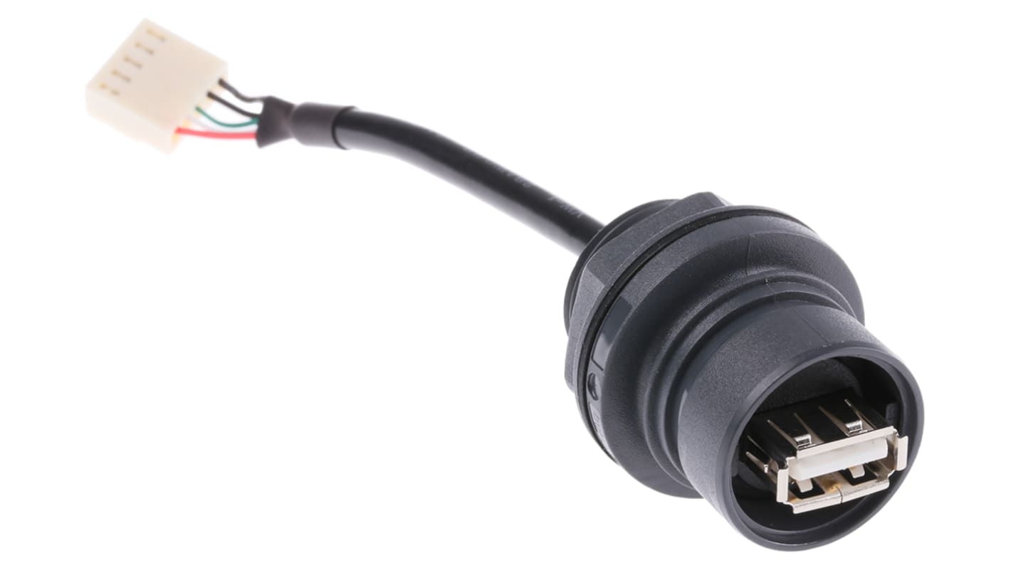 Bulgin USB 2.0, Female 5 Pin Socket to Female USB A