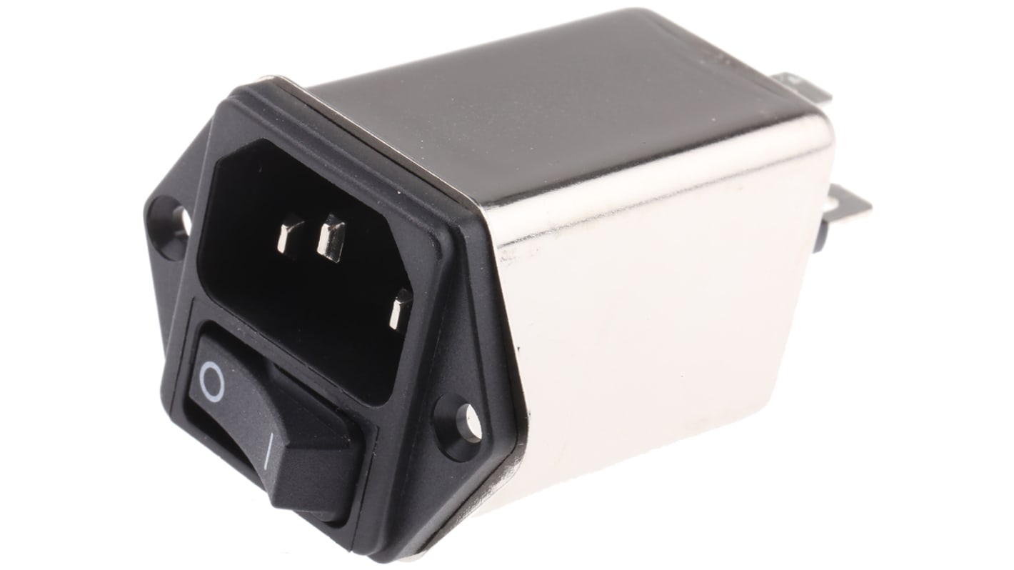 Schaffner IECインレット, 10A 250 V ac パネルマウント