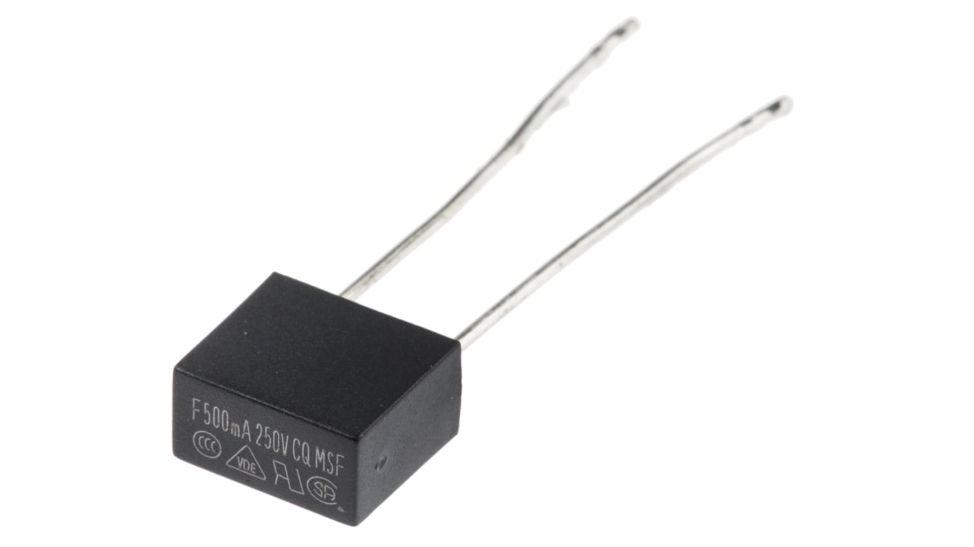 RS PRO PC Board Non Resettable Fuse, Radial 500mA, 250V