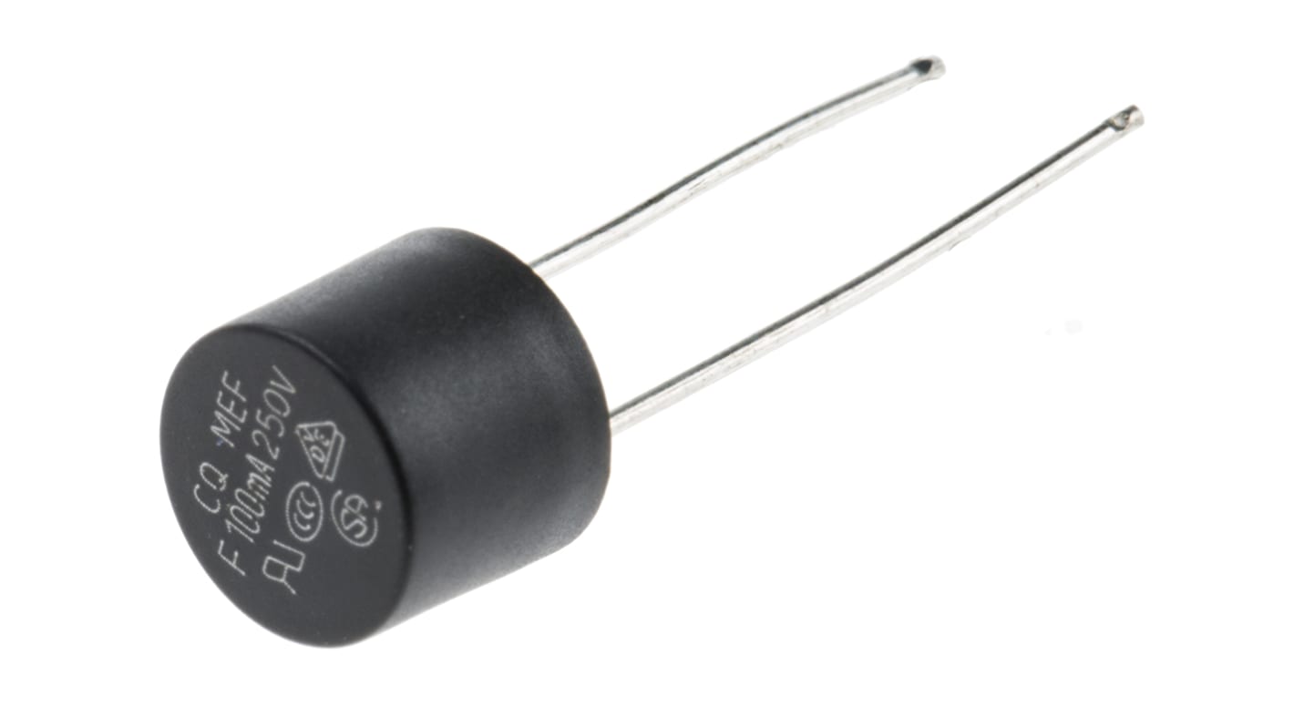 RS PRO F一次性保险丝, 100mA, 250V 交流, 径向, Φ8.35mm x 7.7mm高