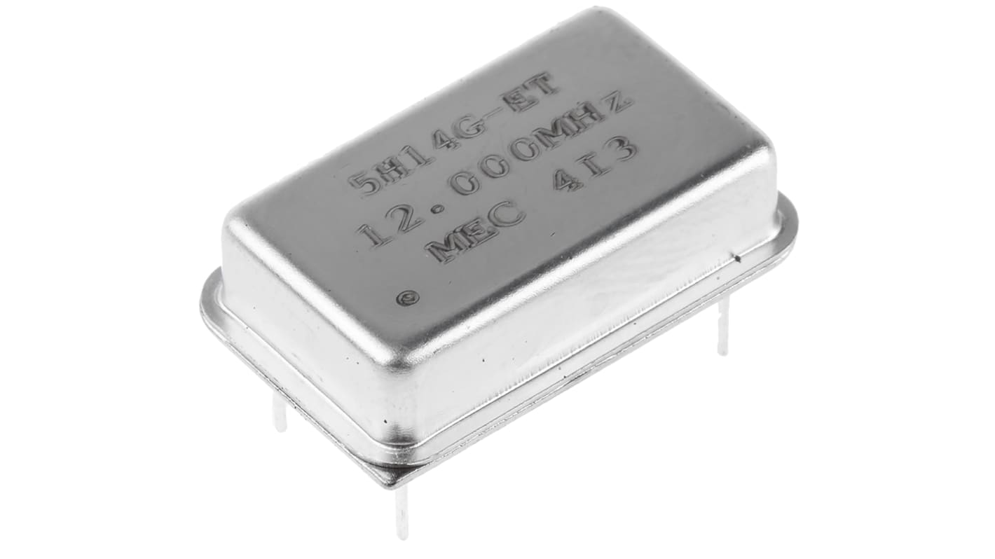 MERCURY, 12MHz Clock Oscillator, ±50ppm HCMOS, TTL, 14-Pin PDIP 5H14ET-12.000