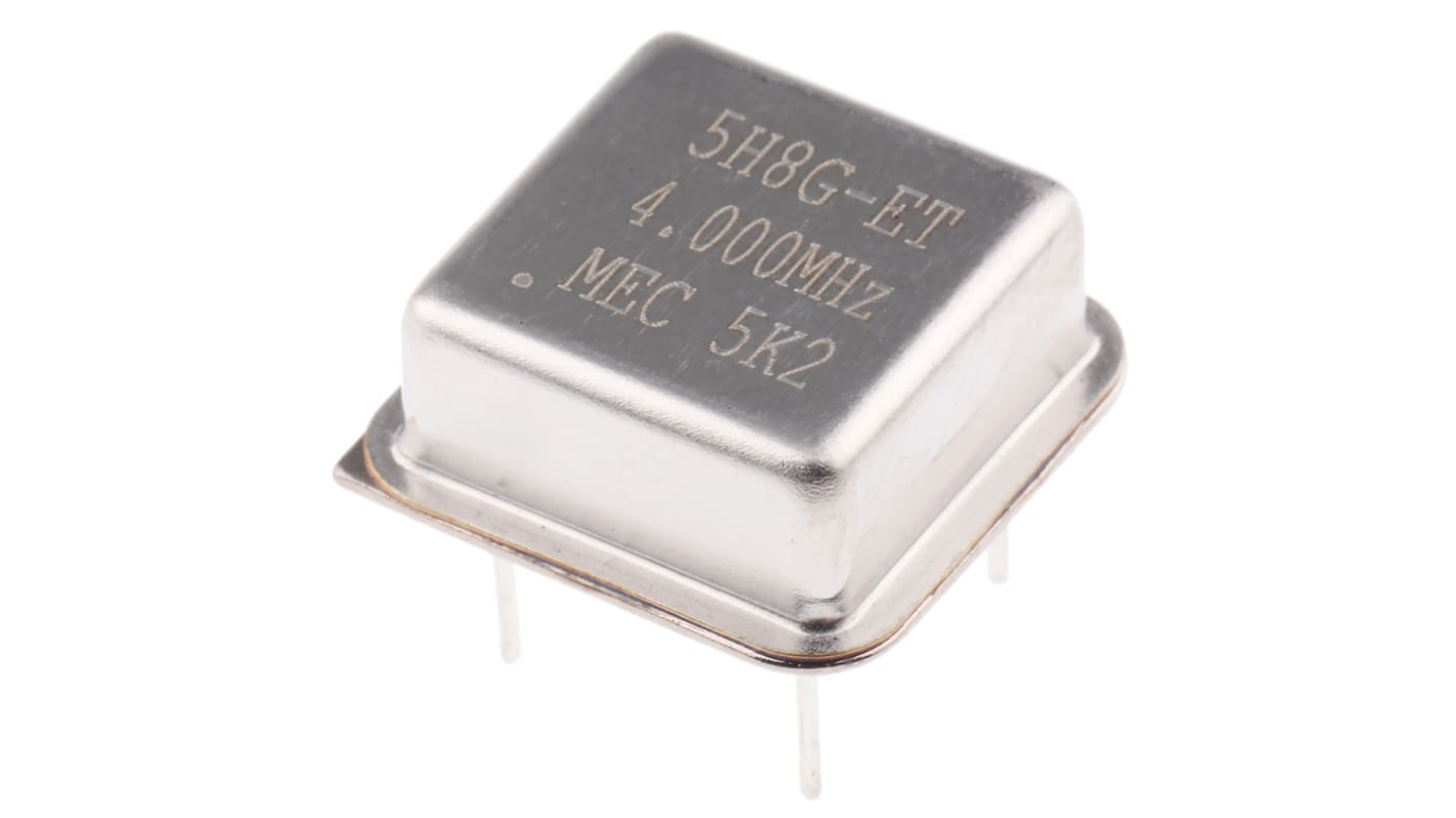 MERCURY, 4MHz Clock Oscillator, ±50ppm HCMOS, TTL, 8-Pin PDIP 5H8ET-4.000