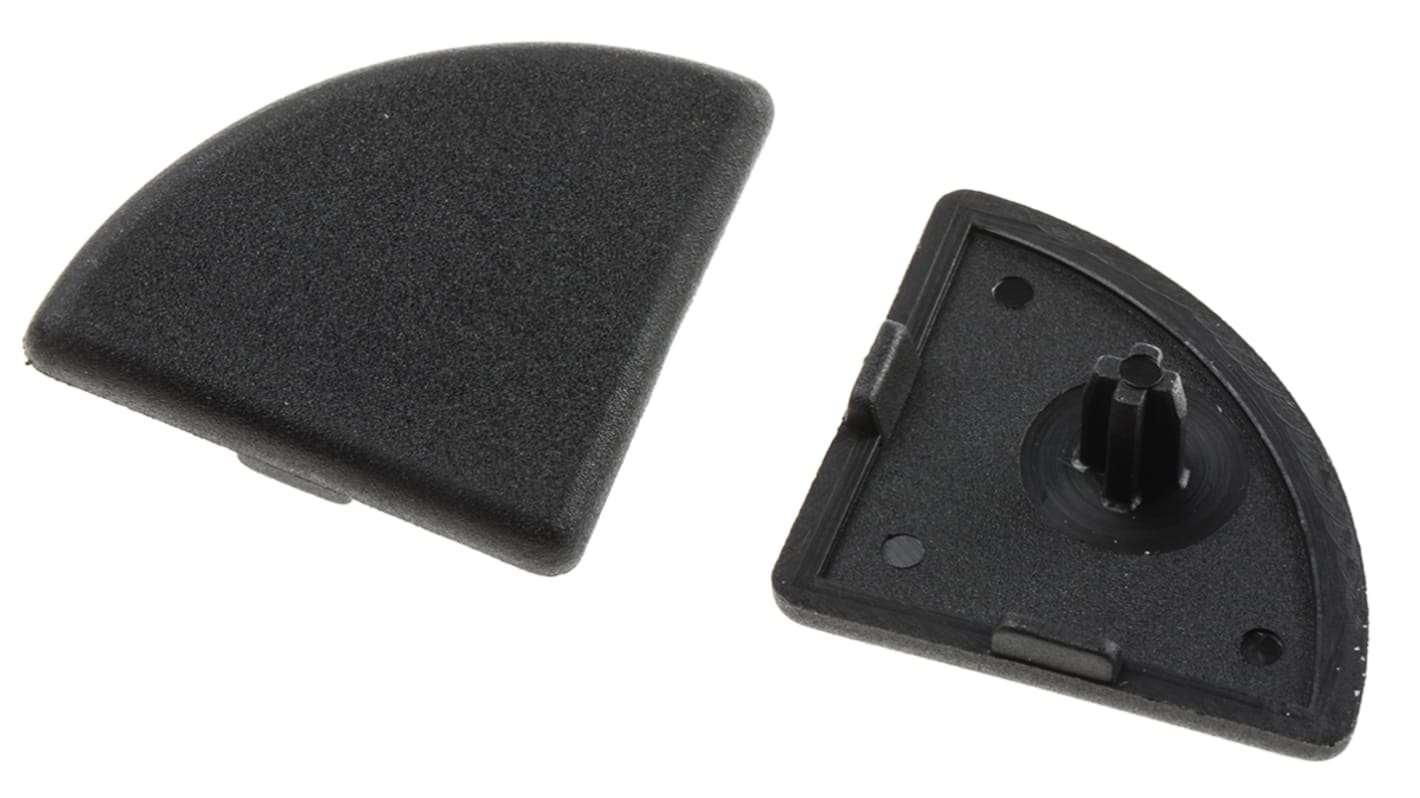 RS PRO 型材端盖, 黑色, 适合8mm槽, 适合40 x 40R支柱, 40系统, RS Structural System系列