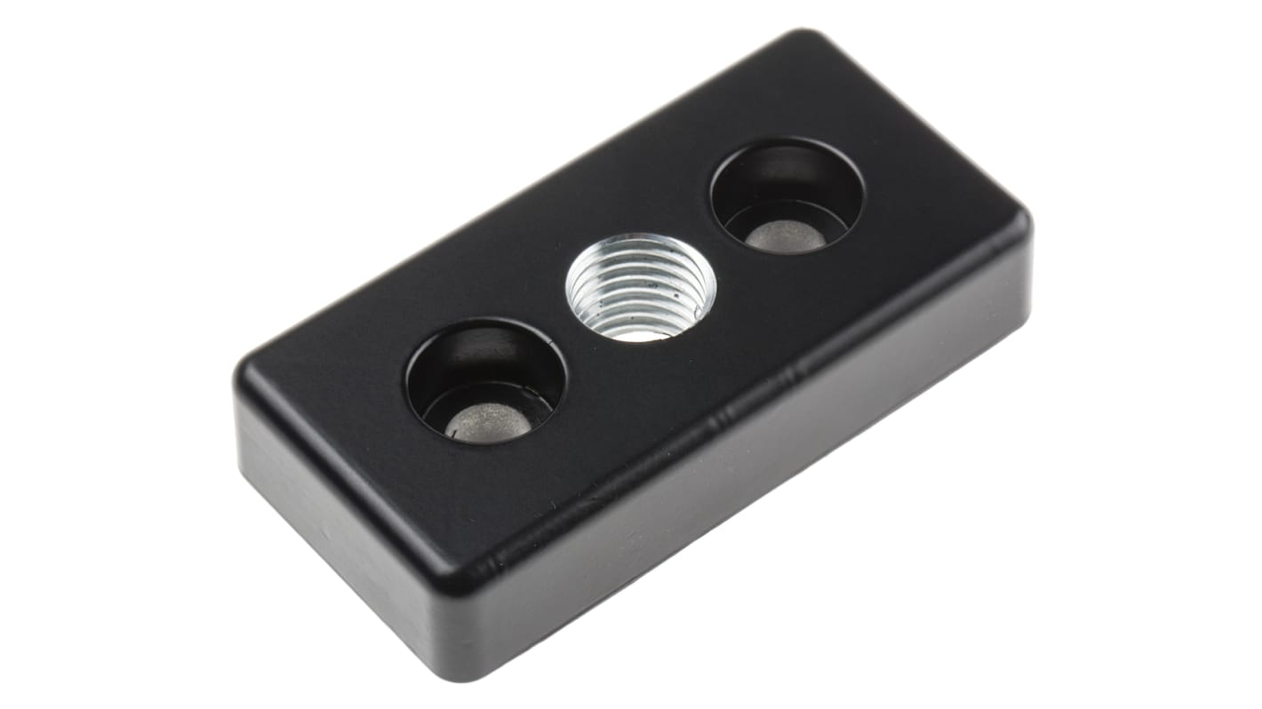 RS PRO 脚板, M16, M8螺纹, 适合8mm槽, 适合40 x 80 mm支柱, 40系统, RS Structural System系列
