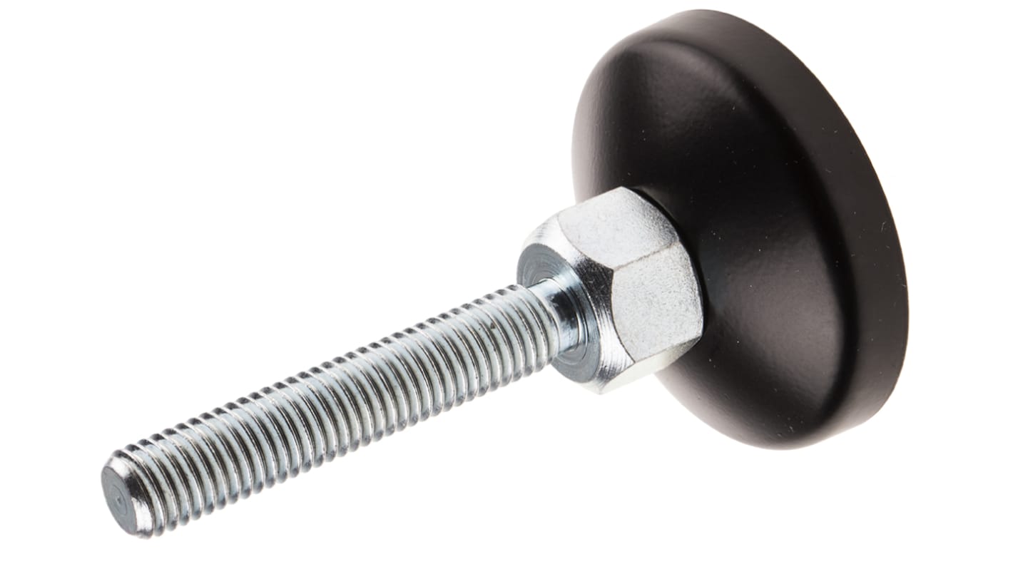 Piedino regolabile RS PRO, 30, 12mm A piede, 6mm, filettatura M12