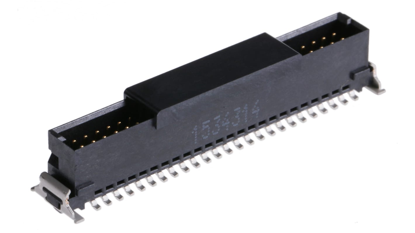 ERNI 50p双排排针 直向板对板连接器, 1.27mm间距, 1.1A, SMT安装, SMC系列