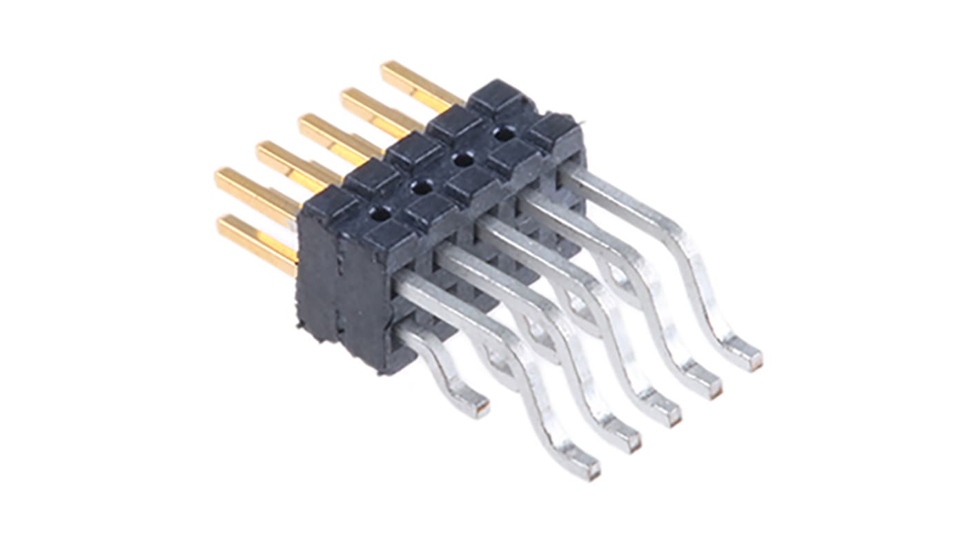 Samtec ライトアングル ピンヘッダ 10極 1.27mm 2列, 表面実装